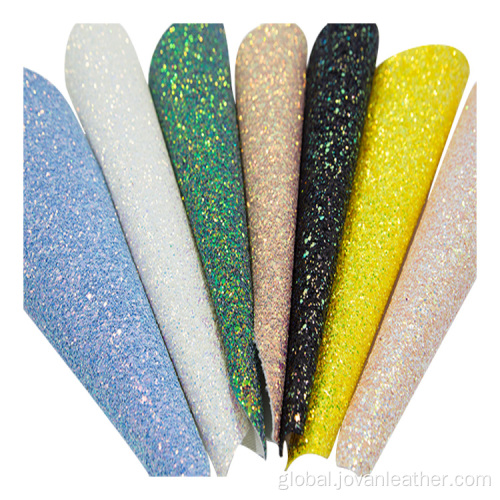 Glitter Leather OEM Faux leather glitter faux leather materials Factory